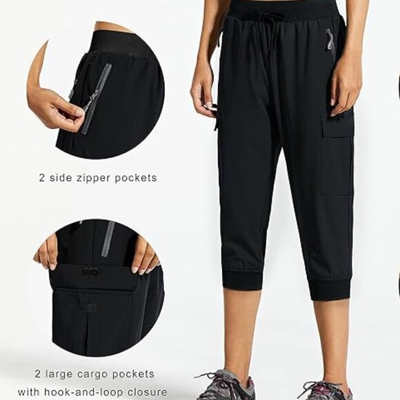 Libin Women's Cargo Capri Pants - Picture 2 of 5